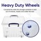Superio Clear Storage Bin with Lid, Large Stackable Container with Lid, Wheeled Storage Box for Home, Tote for Garage, Storage, Clothing